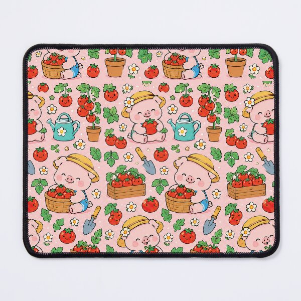 Item preview, Piggy Tomato Garden Pattern designed and sold by Soft Berry Studio.