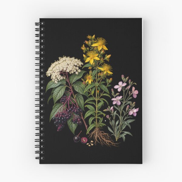 Item preview, Elderberry, St. John’s Wort and Night-Scented Stock Vintage Botanical Plate designed and sold by Anyshca.