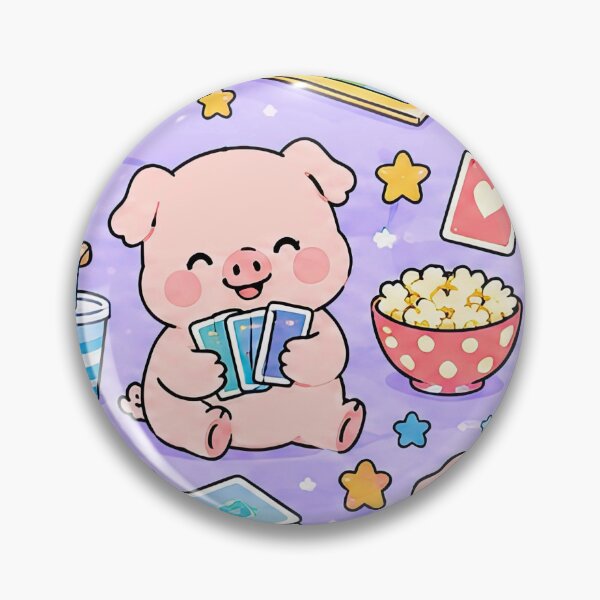 Item preview, Piggy Board Game Night Pattern designed and sold by Soft Berry Studio.