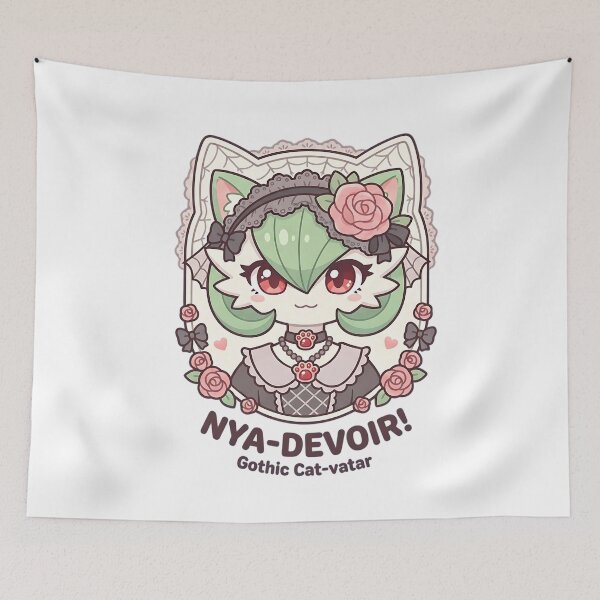 Item preview, Nya-Devoir Gothic Cat-vatar: Soft Pastel Goth Portrait designed and sold by CuteKats.