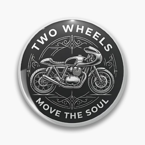 Item preview, Two Wheels Move The Soul Retro Cafe Racer Motorcycle Sticker designed and sold by TheStickGraph.