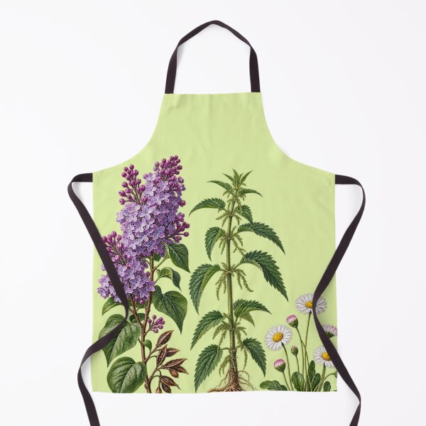Item preview, Lilac, Stinging Nettle and Wild Daisies Vintage Botanical Plate designed and sold by Anyshca.