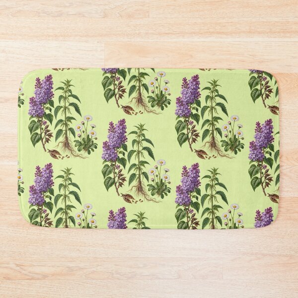 Item preview, Lilac, Stinging Nettle and Wild Daisies Vintage Botanical Plate designed and sold by Anyshca.