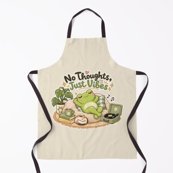 Item preview, No Thoughts, Just Vibes – Chill Frog designed and sold by Sasas Design.
