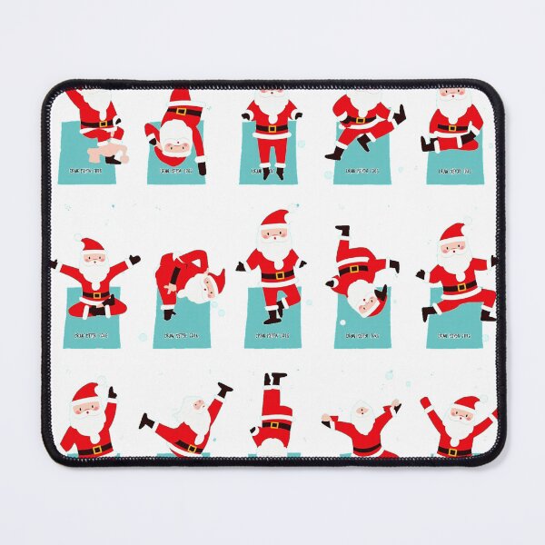 Item preview, Santa Yoga Poses Christmas Workout Grid designed and sold by lht6474.