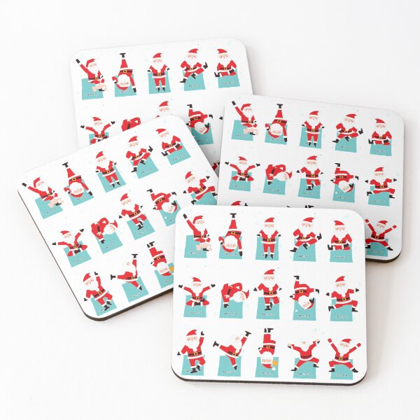 Item preview, Santa Yoga Poses Christmas Workout Grid designed and sold by lht6474.