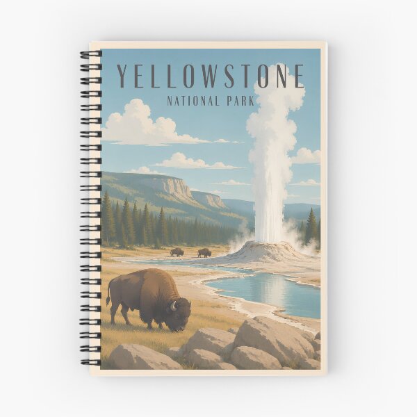 Item preview, Yellowstone National Park – Adventure in the Land of Geysers and Wildlife designed and sold by Wanderlust Studio.