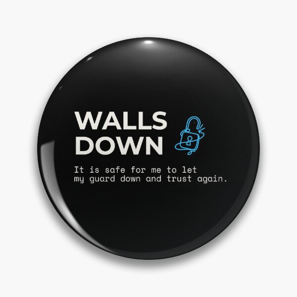 Item preview, WALLS DOWN - Trust Again Mental Health Affirmations Quote designed and sold by Safe Soul DeLife.