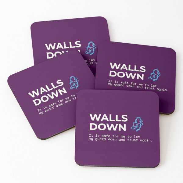 Item preview, WALLS DOWN - Trust Again Mental Health Affirmations Quote designed and sold by Safe Soul DeLife.