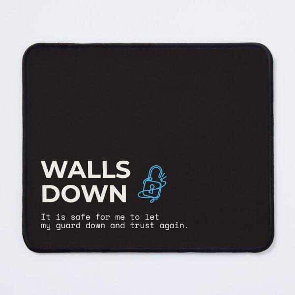 Item preview, WALLS DOWN - Trust Again Mental Health Affirmations Quote designed and sold by Safe Soul DeLife.