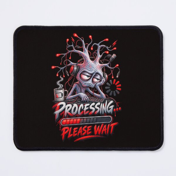 Item preview, Processing Please Wait – Tired Brain Neuron Humour designed and sold by Tadeusz1.