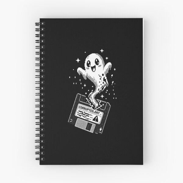 Item preview, Haunted Floppy Disk - Retro 1-Bit Pixel Art Spooky Tech Ghost designed and sold by deag1e ⭐.