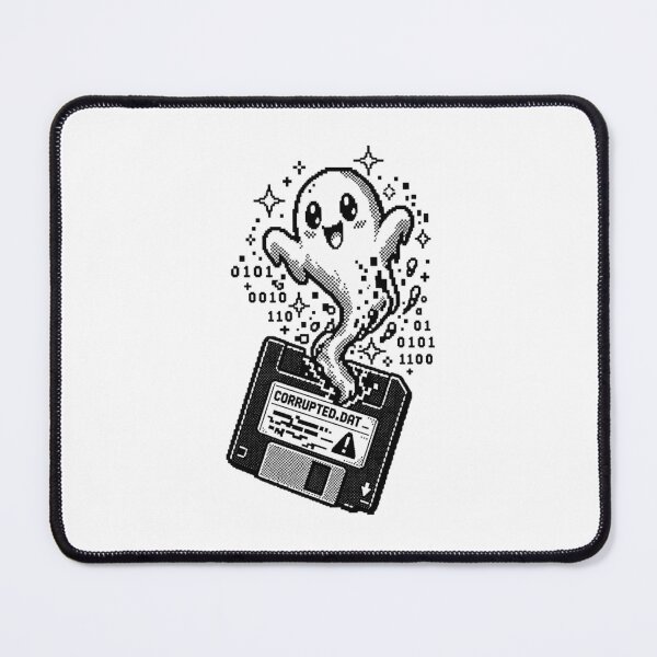 Item preview, Haunted Floppy Disk - Retro 1-Bit Pixel Art Spooky Tech Ghost designed and sold by deag1e ⭐.