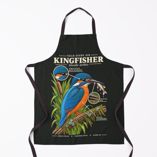 Item preview, Kingfisher Scientific Illustration Bird Field Study designed and sold by CalmCapy Co.