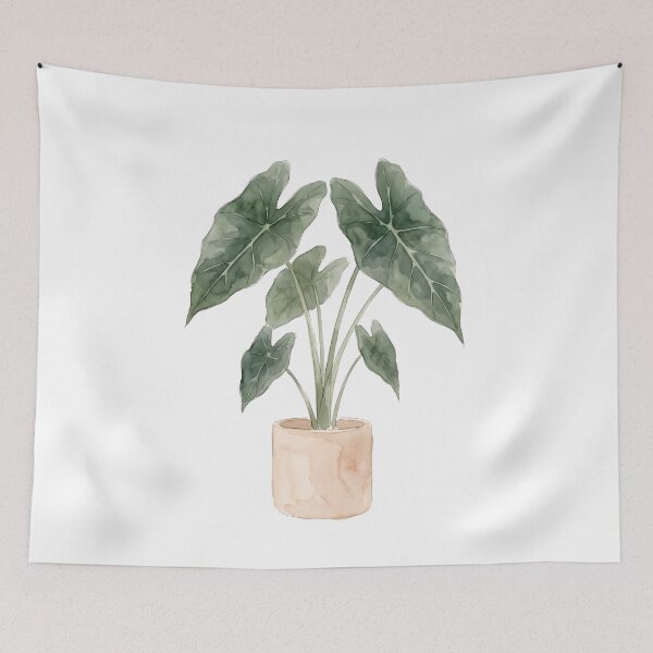 Item preview, Watercolor Alocasia Print | Elephant Ear Plant Art designed and sold by PLANT LOVER'S PARADISE.