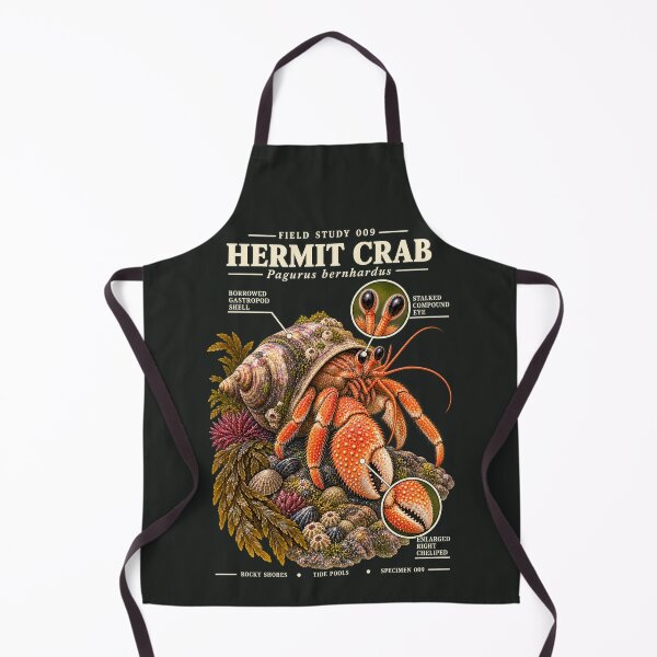 Item preview, Hermit Crab Scientific Illustration Tide Pool Field Study designed and sold by CalmCapy Co.