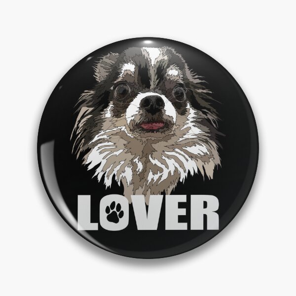 Item preview, Long Haired Black And White Chihuahua Lover designed and sold by Just-Arts-4U.