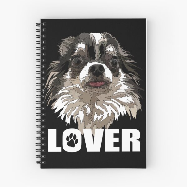 Item preview, Long Haired Black And White Chihuahua Lover designed and sold by Just-Arts-4U.