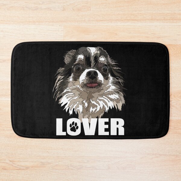 Item preview, Long Haired Black And White Chihuahua Lover designed and sold by Just-Arts-4U.