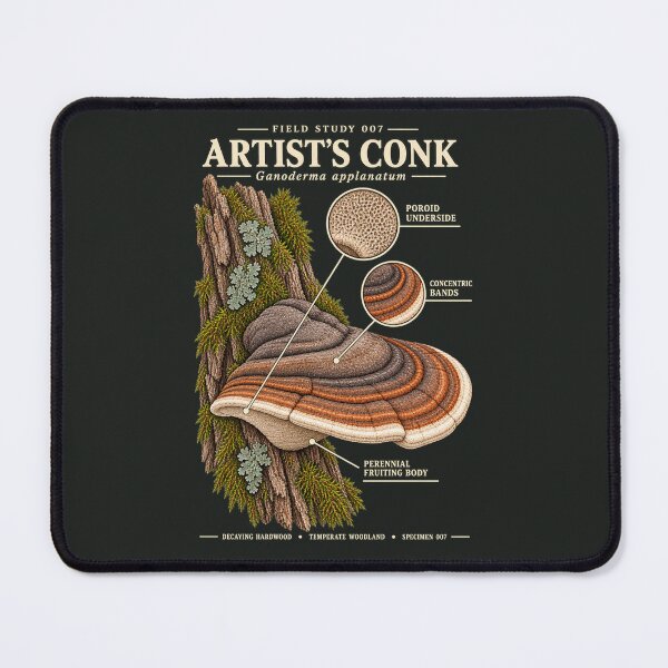 Item preview, Artist's Conk Scientific Illustration Mycology Field Study designed and sold by CalmCapy Co.