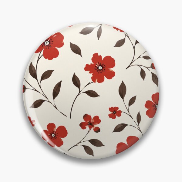 Item preview, Red Poppy Flower Vine Pattern Vintage Cottagecore Floral Graphic designed and sold by PACS0011.