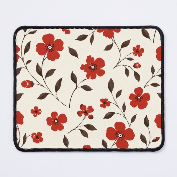 Item preview, Red Poppy Flower Vine Pattern Vintage Cottagecore Floral Graphic designed and sold by PACS0011.