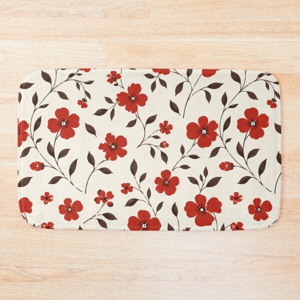 Item preview, Red Poppy Flower Vine Pattern Vintage Cottagecore Floral Graphic designed and sold by PACS0011.