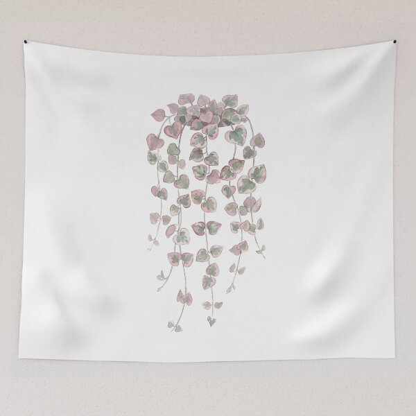 Item preview, Watercolor String of Hearts Print | Trailing Plant designed and sold by PLANT LOVER'S PARADISE.