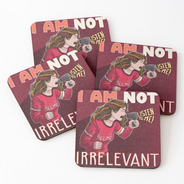 Item preview, I AM NOT IRRELEVANT Women's Empowerment Illustration Art designed and sold by AlexandraGregor.