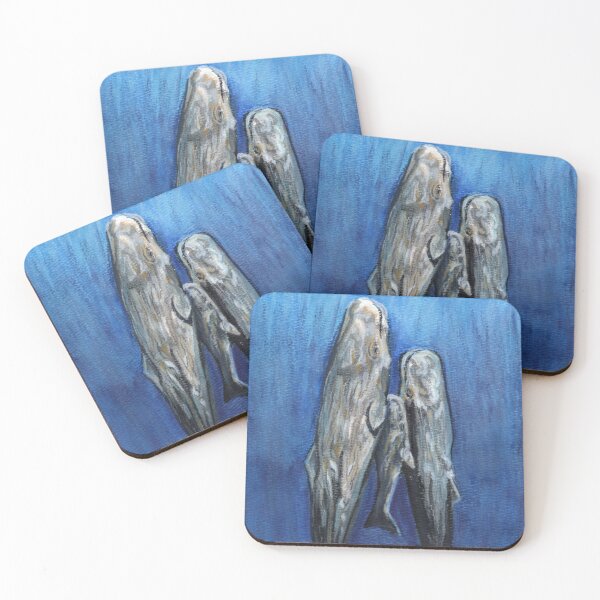 Item preview, Pod of Sperm Whales Sleeping designed and sold by CreativeRootsStudio.