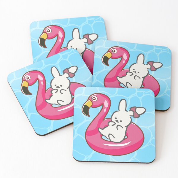 Item preview, Bunny on Flamingo Float designed and sold by CarefulCreation.