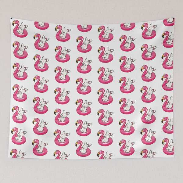 Item preview, Bunny on Flamingo Float designed and sold by CarefulCreation.