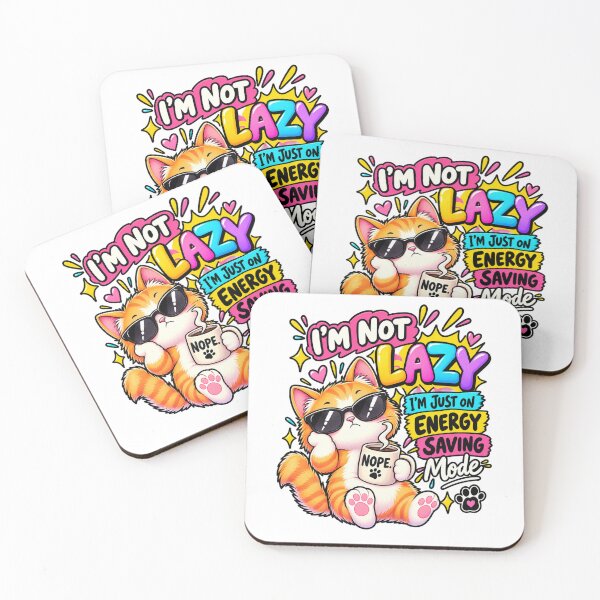 Item preview, I’m Not Lazy, I’m Just on Energy Saving Mode – Funny Cat Meme designed and sold by StickyDelights.