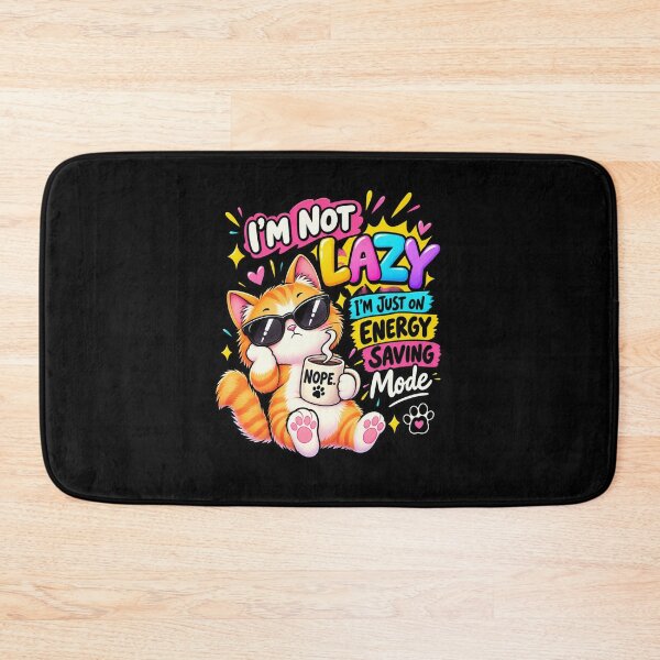 Item preview, I’m Not Lazy, I’m Just on Energy Saving Mode – Funny Cat Meme designed and sold by StickyDelights.