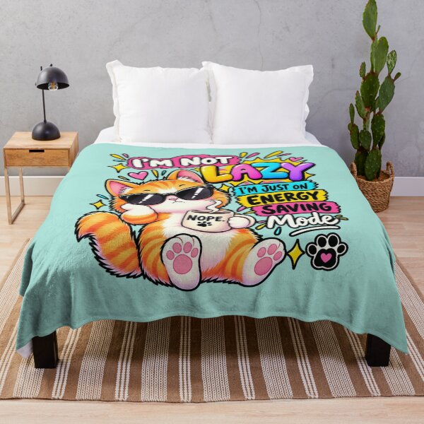 Item preview, I’m Not Lazy, I’m Just on Energy Saving Mode – Funny Cat Meme designed and sold by StickyDelights.