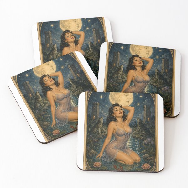 Item preview, Pin-Up ‘The Moon’ Tarot  designed and sold by WitchyWoos.