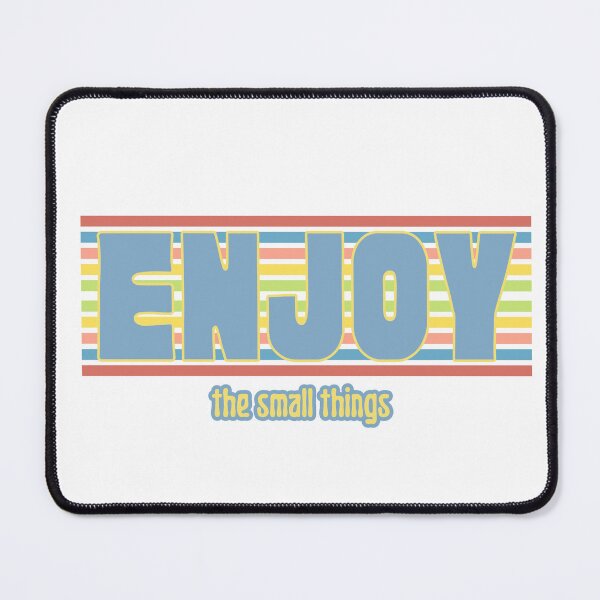 Item preview, ENJOY the Small Things | Retro | Colorful Stripes | Positive Vibes designed and sold by SunandShade.