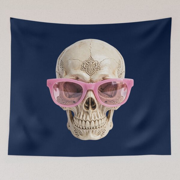 Item preview, Funny Skull with Pink Sunglasses – Cool Skeleton designed and sold by SweetLilith.