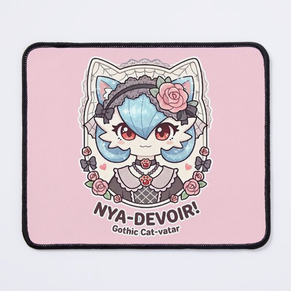 Item preview, Shiny Blue Nya-Devoir Gothic Cat-vatar: Soft Pastel Goth Portrait designed and sold by CuteKats.