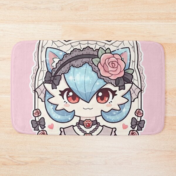 Item preview, Shiny Blue Nya-Devoir Gothic Cat-vatar: Soft Pastel Goth Portrait designed and sold by CuteKats.