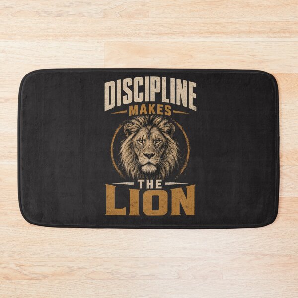 Item preview, Discipline Makes The Lion Vintage Distressed Motivational Design designed and sold by Bennie Singh.