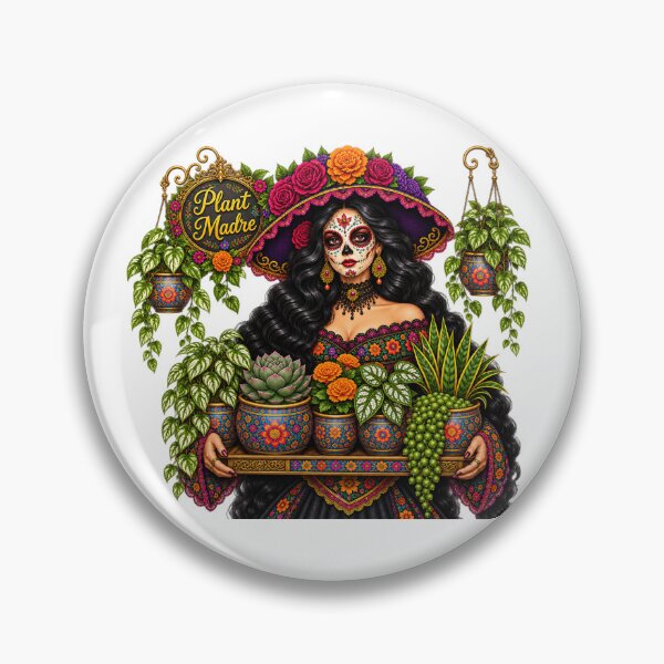 Item preview, Catrina Plant Madre – Día de Los Muertos Plant Mom & Houseplants designed and sold by CottageGardenCo.