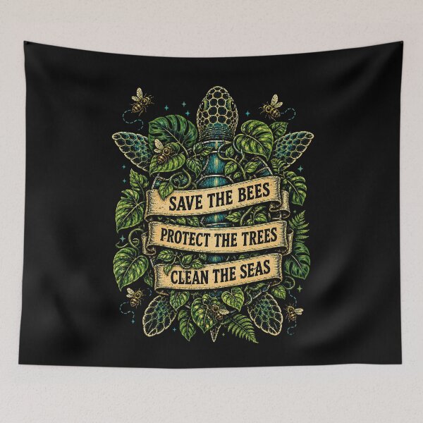 Item preview, Save the Bees and Protect Nature Design designed and sold by rafaeltto.