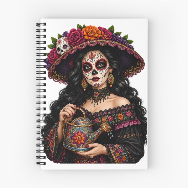 Item preview, Catrina Plant Mom – Día de los Muertos Houseplant Lover Art designed and sold by CottageGardenCo.