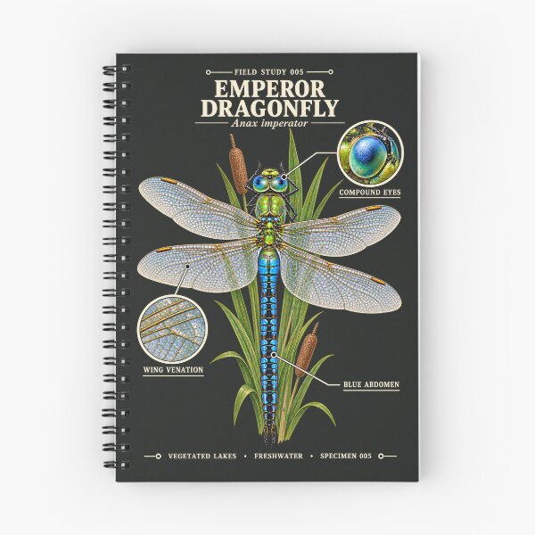 Item preview, Emperor Dragonfly Scientific Illustration Field Study designed and sold by CalmCapy Co.