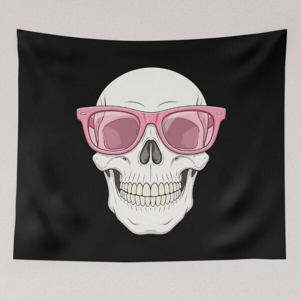 Item preview, Funny Skull with Pink Sunglasses – Cool Skeleton designed and sold by SweetLilith.