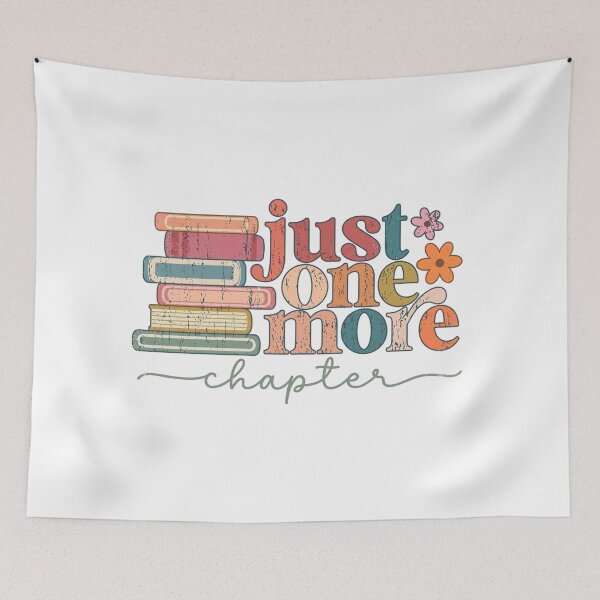 Item preview, Just One More Chapter - Retro Book Lover & Bookworm Stack designed and sold by Shopeon Designs.