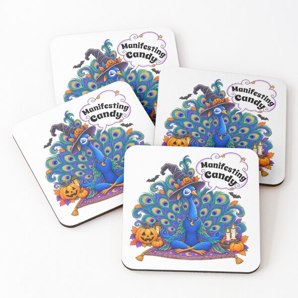Item preview, Manifesting Candy – Meditating Witch Peacock Halloween Design designed and sold by Buli89.