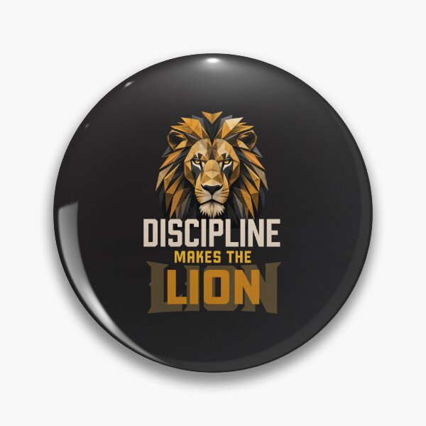 Item preview, Discipline Makes The Lion  Geometric Polygon Gym Design designed and sold by Bennie Singh.
