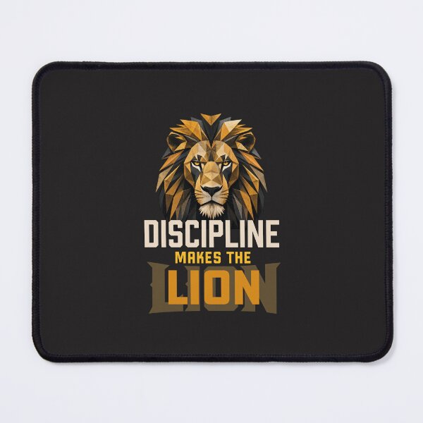 Item preview, Discipline Makes The Lion  Geometric Polygon Gym Design designed and sold by Bennie Singh.